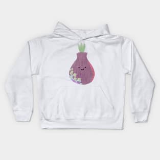 Cute floral onion Kids Hoodie